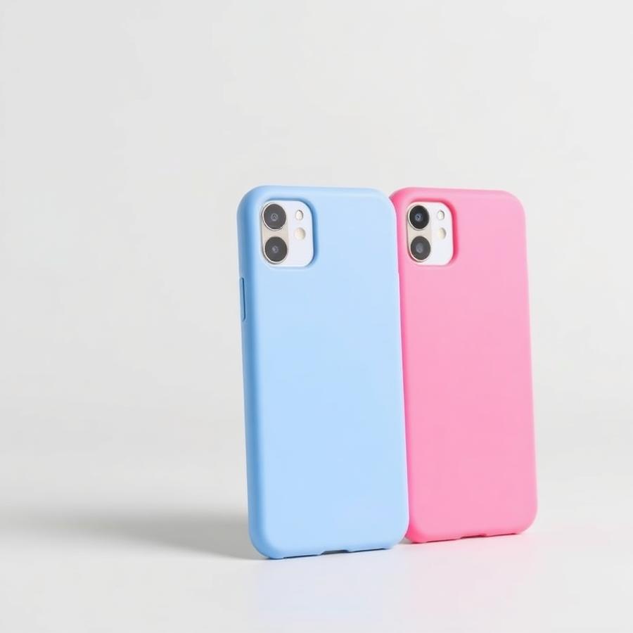 Bright colour phone cases side by side